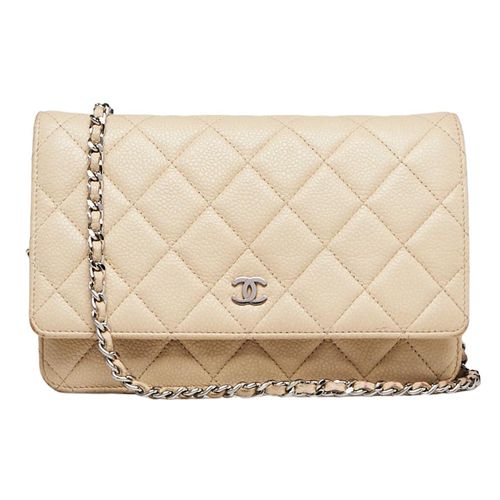 Chanel Beige Lambskin Medium Double Flap Bag  Rich Diamonds