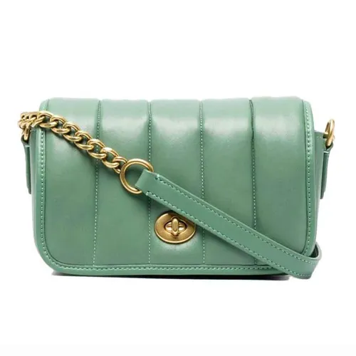 Túi Đeo Chéo Coach Mint Green Quilted Leather Dinky Shoulder Bag Màu Xanh Lá - Túi xách - Vua Hàng Hiệu