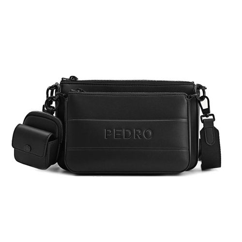 Túi Đeo Chéo Nam Pedro Sling Bag with Earphone Holder Black PM2-25210199 Màu Đen