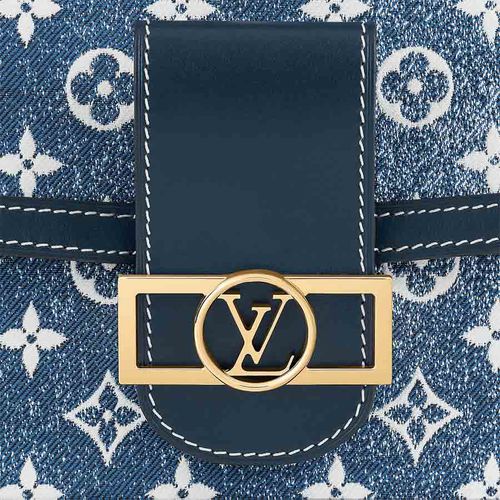 Túi Đeo Vai Nữ Louis Vuitton LV M59631 Dauphine MM Màu Denim-7