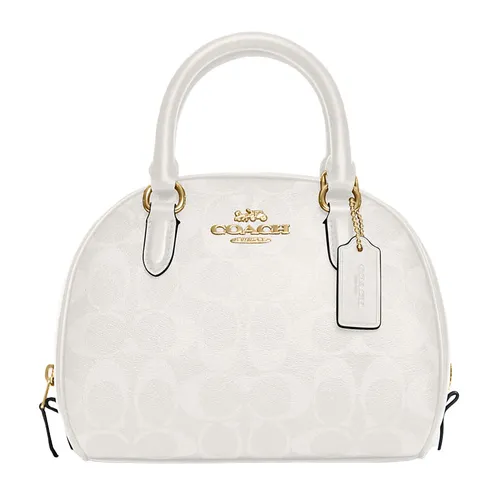 Túi Xách Coach Sydney Satchel In Signature Canvas Màu Trắng - Túi xách - Vua Hàng Hiệu