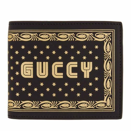 Ví Gucci Black Guccy Sega Logo Bifold Wallet Màu Đen