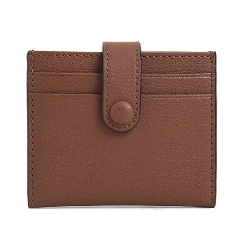 Ví Nữ Charles & Keith CNK Snap Button Card Holder Chocolate 50701102-3 Màu Nâu