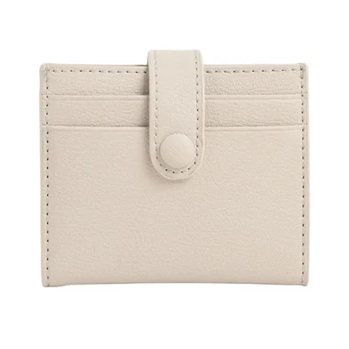 Ví Nữ Charles & Keith CNK Snap Button Card Holder Ivory 50701102-3 Màu Trắng
