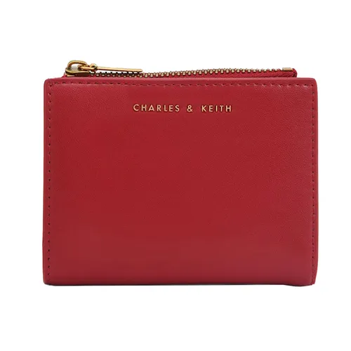 Ví Nữ Charles & Keith CNK Top Zip Mini Wallet - Red 10680951-1 Màu Đỏ