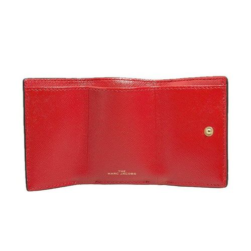 Ví Nữ Marc Jacobs Snapshot Mini Tri-fold Leather Wallet M0013597-178 Màu Be Navy-1