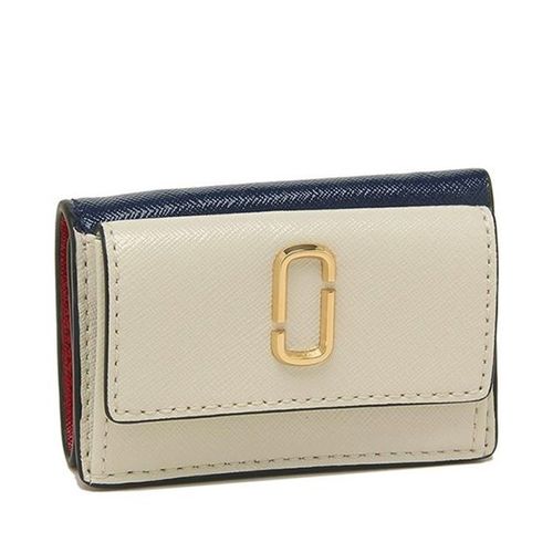 Ví Nữ Marc Jacobs Snapshot Mini Tri-fold Leather Wallet M0013597-178 Màu Be Navy-3