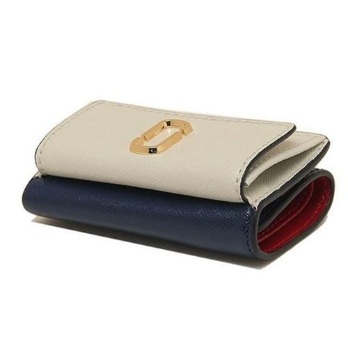 Ví Nữ Marc Jacobs Snapshot Mini Tri-fold Leather Wallet M0013597-178 Màu Be Navy-5