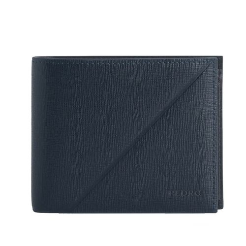 Ví Pedro Textured Leather Bi-Fold Wallet With Insert PM4-15940205 Màu Xanh Navy