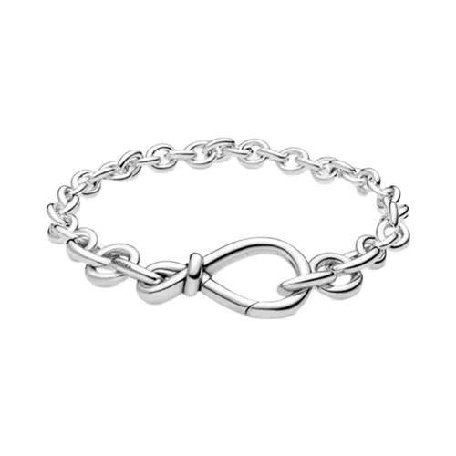 Vòng Đeo Tay Pandora Chunky Infinity Knot Chain Bracelet 598911C00 Màu Bạc - Trang sức - Vua Hàng Hiệu