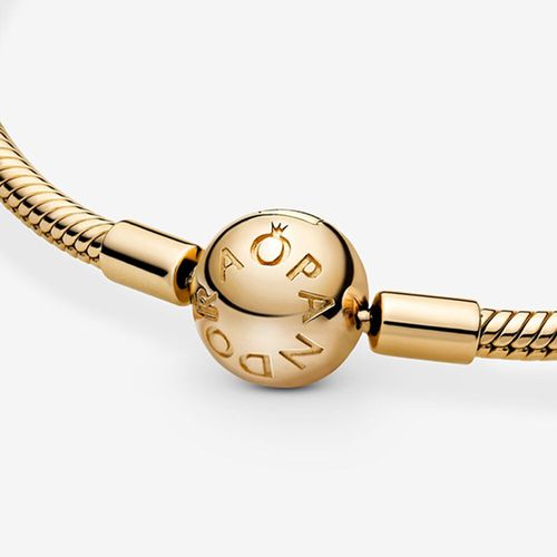 Vòng Đeo Tay Pandora Snake Chain 14k Gold Plated Bracelet 568748C00 Màu Vàng Gold-4