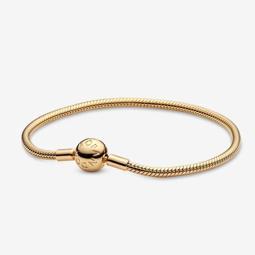 Vòng Đeo Tay Pandora Snake Chain 14k Gold Plated Bracelet 568748C00 Màu Vàng Gold-5