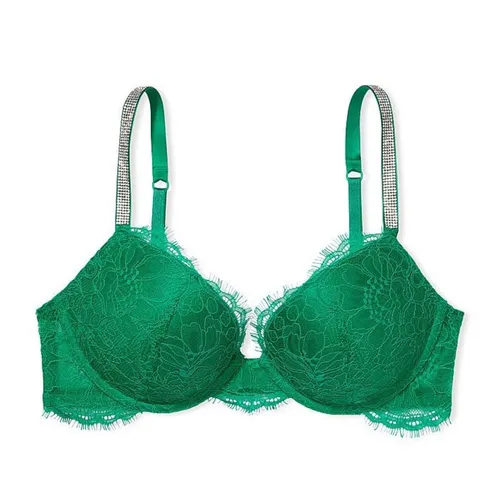 Thời trang - Áo Lót Victoria's Secret Very Sexy Ren, Dây Đính Đá 128306QCZ Màu Xanh Lá Size 32B - Vua Hàng Hiệu