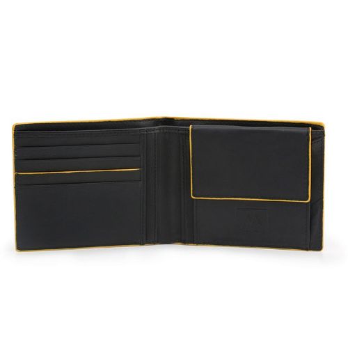 Set Ví + Thắt Lưng Nam Made In Italy Gift Box Belt + Wallet Lucio_Nero-Giallo Màu Đen - Vàng-2