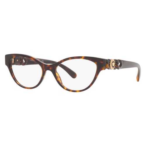 Kính Mắt Cận Versace Demo Cat Eye Ladies Eyeglasses VE3305 108 Màu Nâu Vàng-2