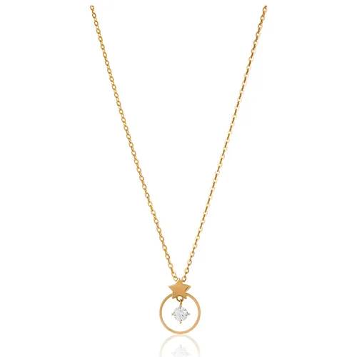 Trang sức Vàng 585, đá cucbic zirconia - Dây Chuyền Huy Thanh Jewelry DCMAMD 460 - 14K - Đá Cubic Zirconia Màu Vàng Gold - Vua Hàng Hiệu