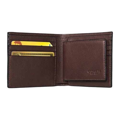 Ví Coach Nam Men Compact Id Wallet In Sport Calf Leather In Mahogany F74991 Màu Nâu Đậm-1