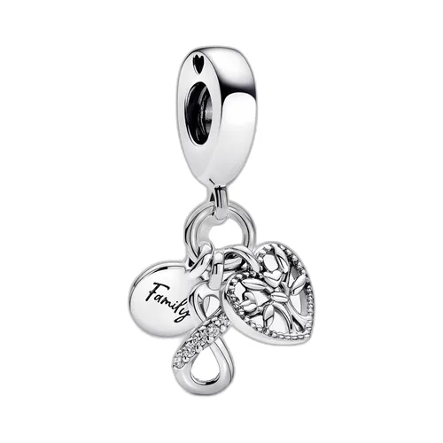 Hạt Vòng Charm Pandora Family Infinity Triple Dangle Charm 792201C01 Màu Bạc - Trang sức - Vua Hàng Hiệu