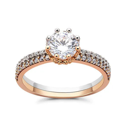Trang sức - Nhẫn Huy Thanh Jewelry NDINO 228 - 14K - Đá Cubic Zirconia Màu Vàng Hồng/Bạc - Vua Hàng Hiệu