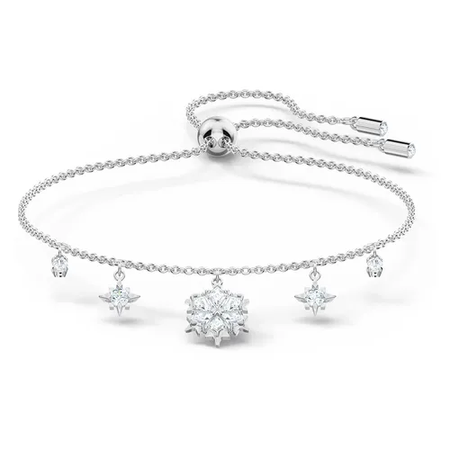 Vòng Đeo Tay Swarovski Magic Bracelet Snowflake, White, Rhodium Plated 5576695 Màu Bạc
