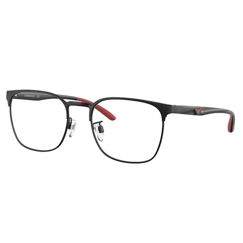Kính mắt Emporio Armani Kính mắt cận - Kính Mắt Cận Emporio Armani Men’s Square Glasses 0EA1135D_300155.C Màu Đen Đỏ - Vua Hàng Hiệu
