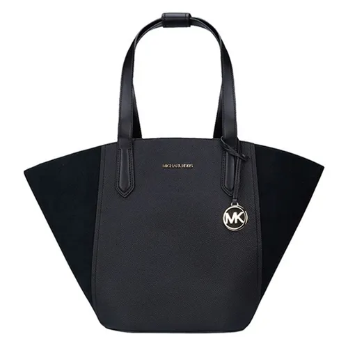 Túi Tote Michael Kors MK Portia Large Solid Color Leather With Suede Leather Ladies Shoulder Bag 35F1GPAT3S Màu Đen - Túi xách - Vua Hàng Hiệu