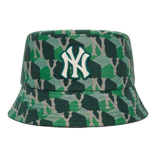 Mũ MLB Cube Monogram Bucket Hat New York Yankees 3AHTM212N-50GND Màu Xanh Green