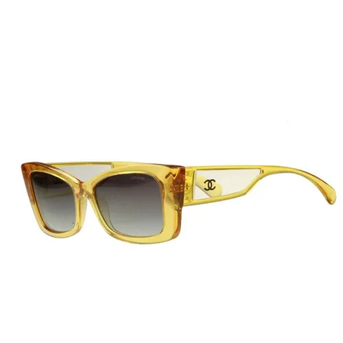 Mua Kính Mát Chanel Rectangle Sunglasses CH5430 1688S6 Màu Xám Vàng - Chanel  - Mua tại Vua Hàng Hiệu h055945