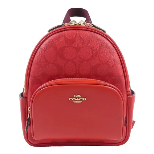 Coach - Balo Coach Mini Court Backpack In Signature Canvas C8604 Màu Đỏ Size 20 - Vua Hàng Hiệu