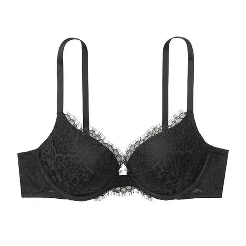 Áo Lót Victoria's Secret Dream Angels Push-Up Bra, Ren Nâng Vừa 402665KHS Màu Đen Size 36B