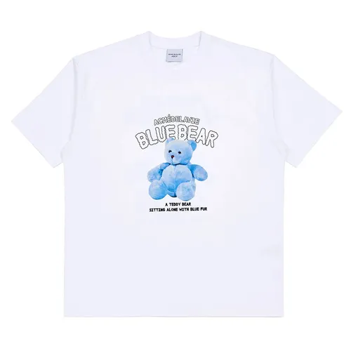 Áo Phông Acmé De La Vie ADLV Blue Teddy Bear Short Sleeve T-Shirt White Màu Trắng Size 1