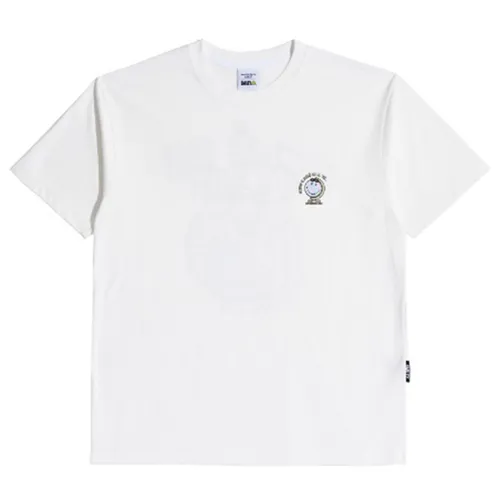 Áo Phông Acmé De La Vie ADLV Smiley Globe Artwork Short Sleeve T-Shirt Màu Trắng