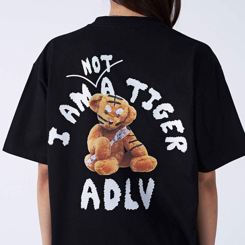 Áo Phông Acmé De La Vie ADLV Tiger Teddy Bear Doll Collage Short Sleevet T-Shirt Black Màu Đen Size 2-7