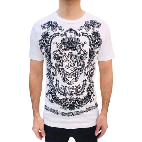 Áo Phông Dolce & Gabbana Cotton T-Shirt G8KBAT G7VCH Màu Trắng