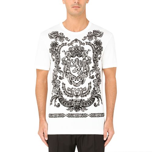 Áo Phông Dolce & Gabbana Cotton T-Shirt Màu Trắng-3