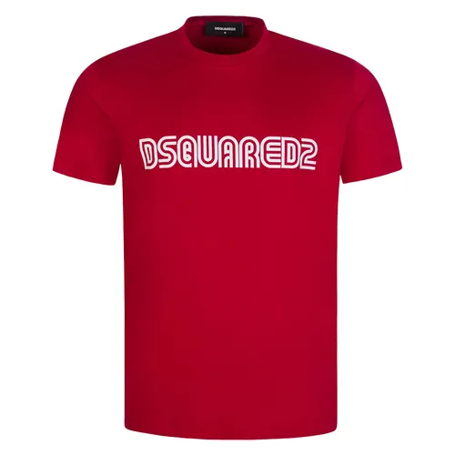 DSquared2 Nam Đỏ - Áo Phông Dsquared2 Red Cool Slim-Fit Outline Logo T-Shirt S71GD1186 S23009 315 Màu Đỏ - Vua Hàng Hiệu