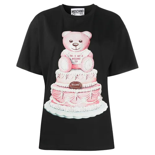 Áo Phông Moschino Cake Teddy Bear Print T-Shirt 202D T0702 5440 1555 Màu Đen