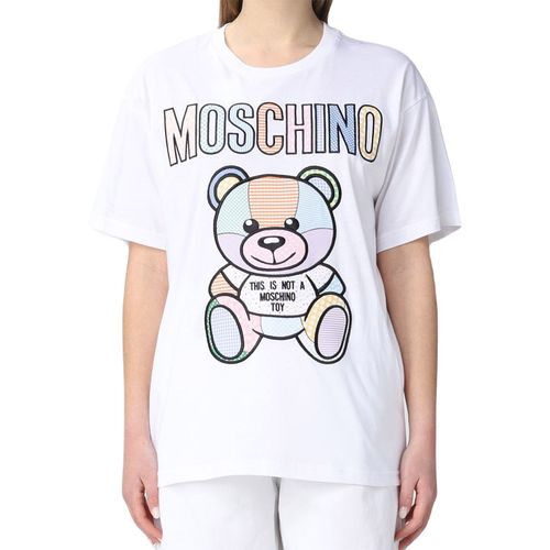 Áo Phông Moschino Couture Teddy Bear Cotton T-Shirt D V0707 0441 2001 Màu Trắng