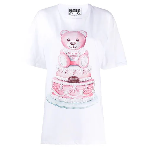 Áo Phông Moschino Teddy Cake Printed Cotton 202D V0702 5440 1001 Màu Trắng