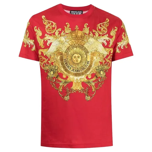 Thời trang - Áo Phông Versace Jeans Couture Barocco-Print Cotton T-Shirt B3GWA7S1 S0274 514 Màu Đỏ - Vua Hàng Hiệu