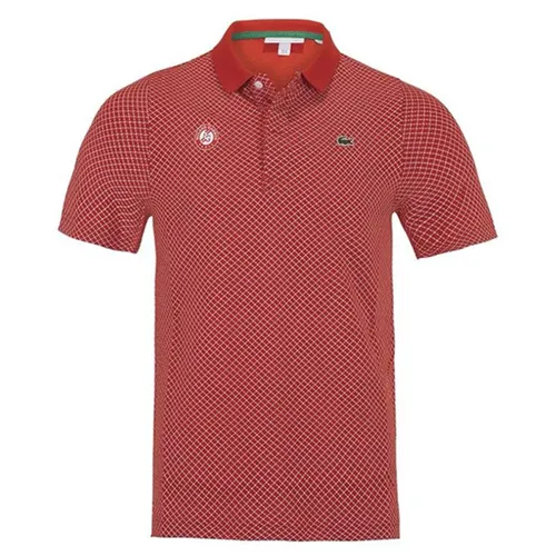 Áo Polo Lacoste Men’s Roland-Garros All Over Print Tennis Màu Đỏ Size S