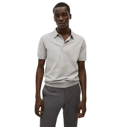 Áo Polo Mango Man Men's Polo Shirt 17040994 Màu Xám Size M