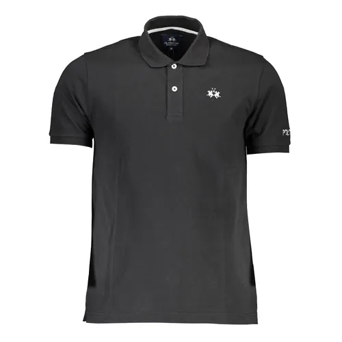 Thời trang - Áo Polo Nam La Martina Thêu Tay Và Logo Ngực Nhỏ Màu Đen Size L - Vua Hàng Hiệu