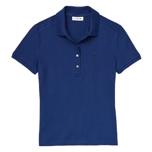 Thời trang - Áo Polo Nữ Lacoste T-Shirt Kadın Polo PF5462 F9F Màu Xanh Dương - Vua Hàng Hiệu