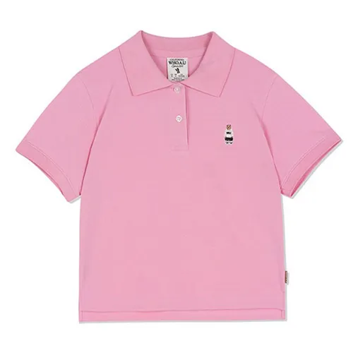 WHOAU Áo Polo - Áo Polo WHOAU Steve Crop WHHAC2436F Màu Hồng - Vua Hàng Hiệu