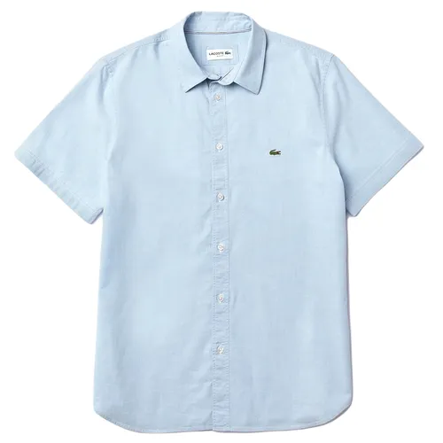Áo Sơ Mi Lacoste Men's Slim Fit Cotton Shirt CH7126 00 UEX Màu Xanh Blue Size M