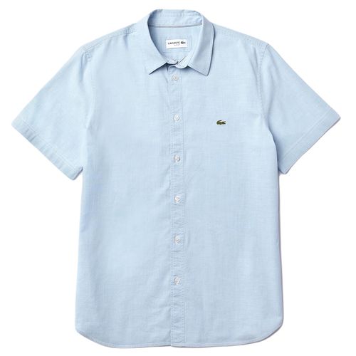 Áo Sơ Mi Lacoste Men's Slim Fit Cotton Shirt CH7126 00 UEX Màu Xanh Blue Size S