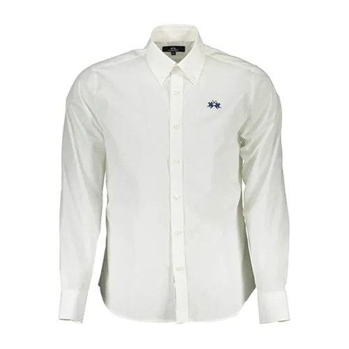 La Martina - Áo Sơ Mi Nam La Martina XMC006-OX014_BIANCO Màu Trắng Size M - Vua Hàng Hiệu