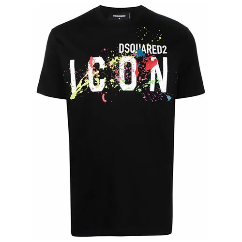 DSquared2 Áo thun - Áo Thun Nam Dsquared2 Splatter Icon Cool T Shirt Màu Đen - Vua Hàng Hiệu