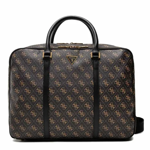 Túi xách - Cặp Xách Tay Đựng Laptop Guess Vezzola Work Bag HMVZZL P2114 BOC Màu Nâu Đen - Vua Hàng Hiệu